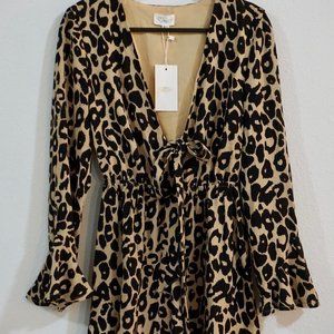LF boutique cheetah print romper